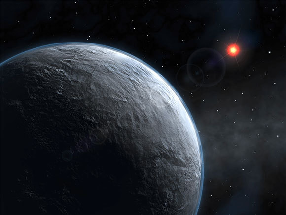 Model of a planet with an atmosphere in a distant solar system | Source: ESO